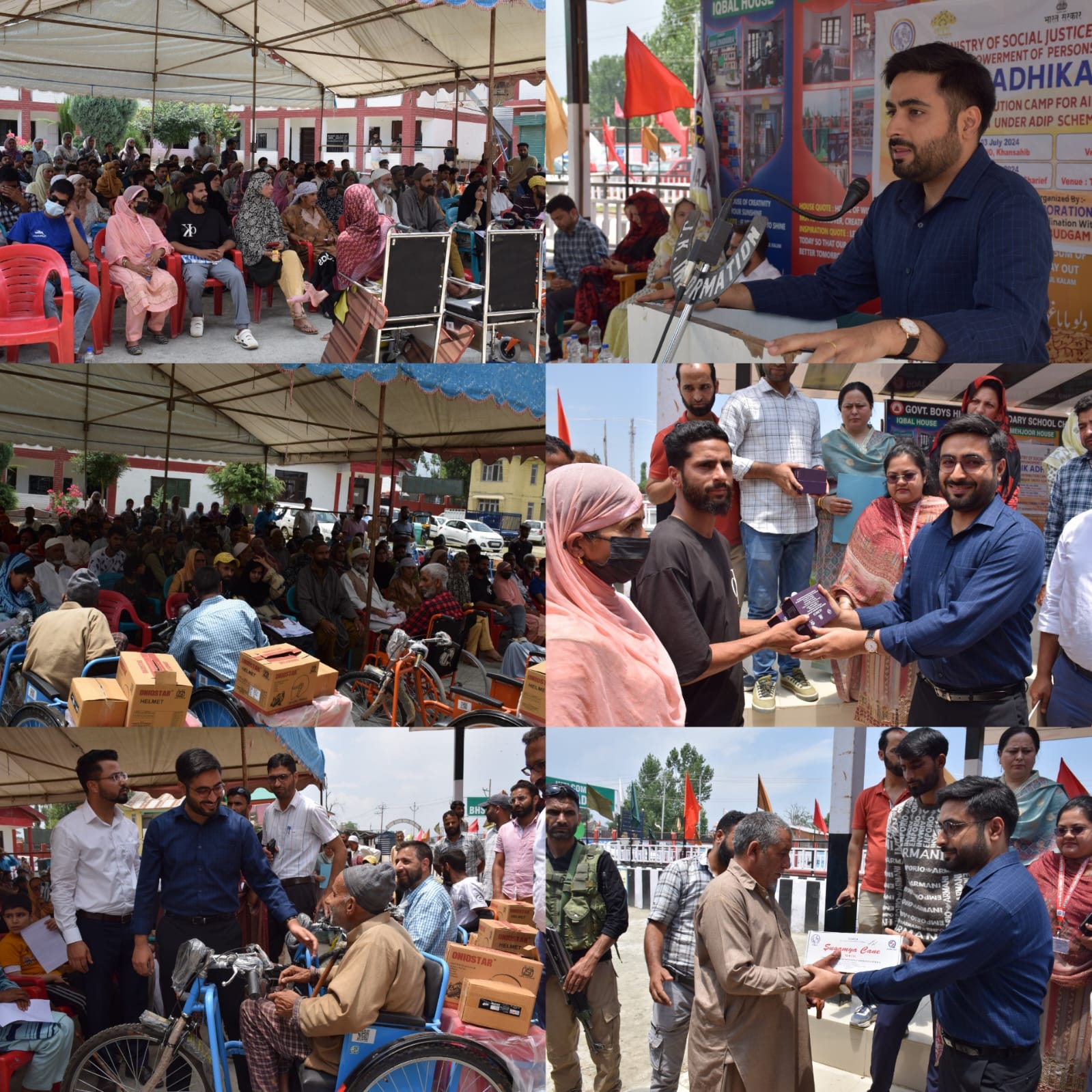 DC Budgam Day long Camp for Specially abled Citizens held at Chadoora Budgam