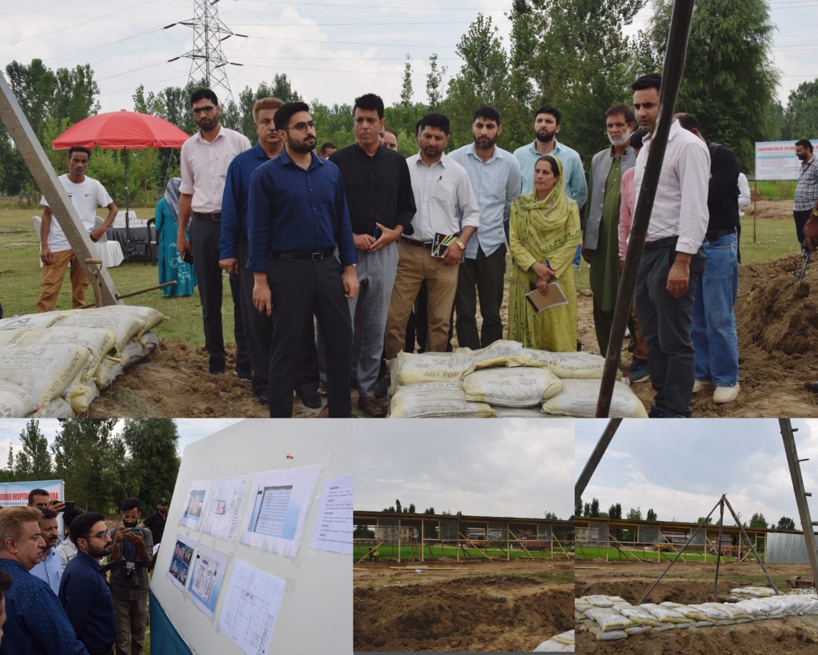DC Budgam inspects the status of work on ground
