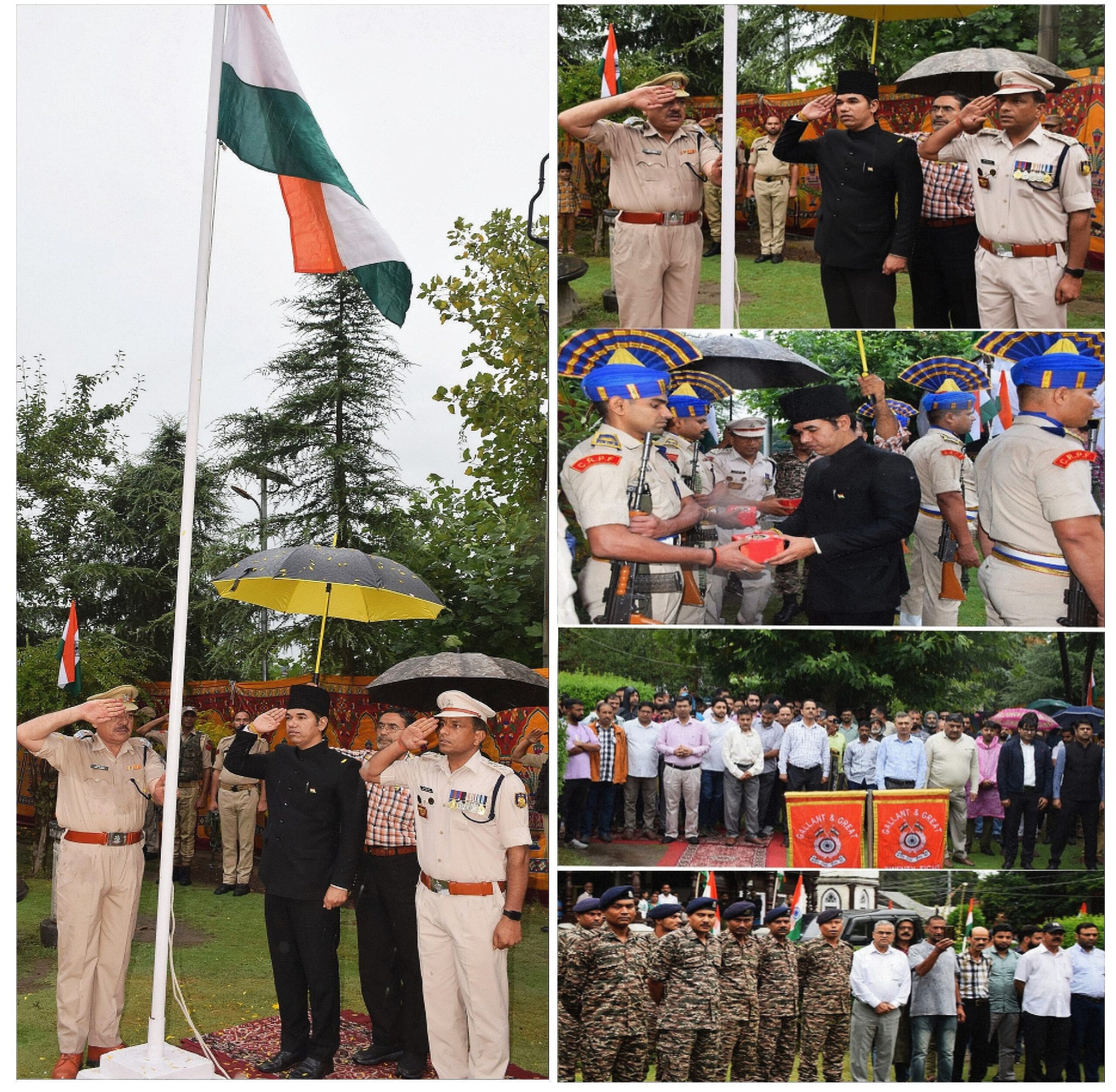 Div Com Kashmir hoists National Flag at Office Premises scaled