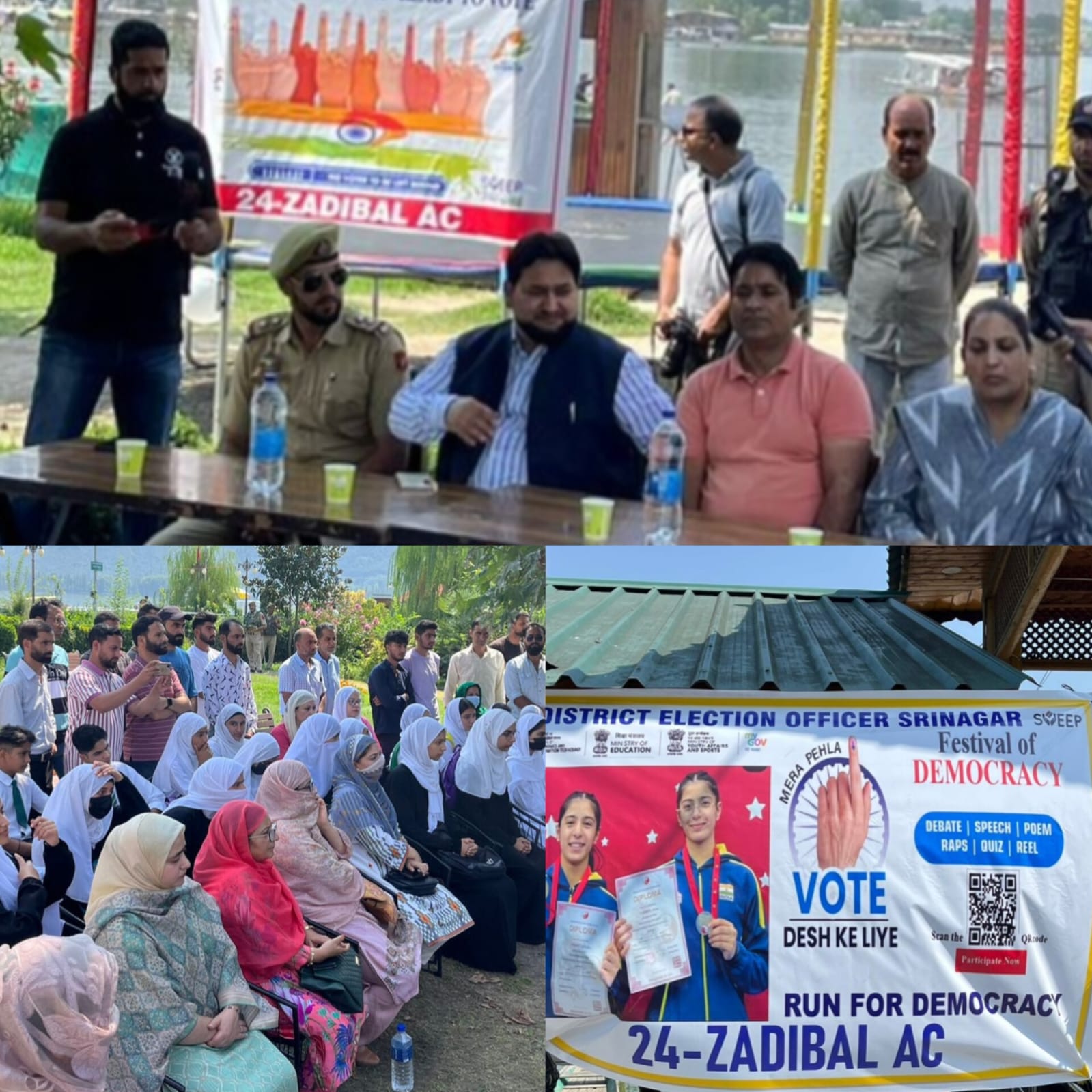 Mega Voter Awareness programme under SVEEP held at Nehru Park in Dal Lake