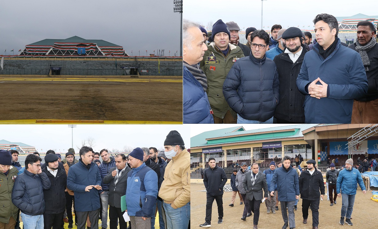 DC Srinagar takes spot review of arrangements for Republic Day celebrations at Bakshi Stadium
