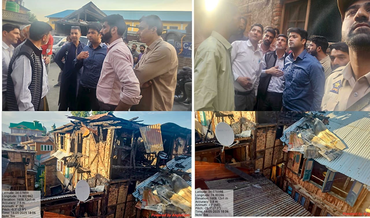 District Admin Srinagar reaches out to the fire victims of Guru Bazar