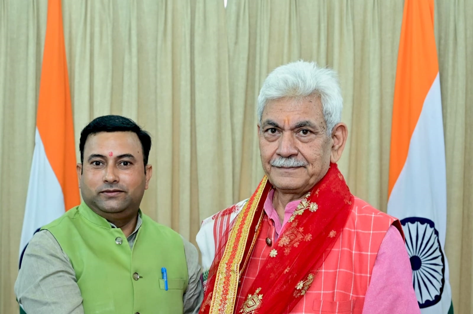 Shri Neelam Kumar Langeh BJP District President Ramban called on Lieutenant Governor Shri Manoj Sinha