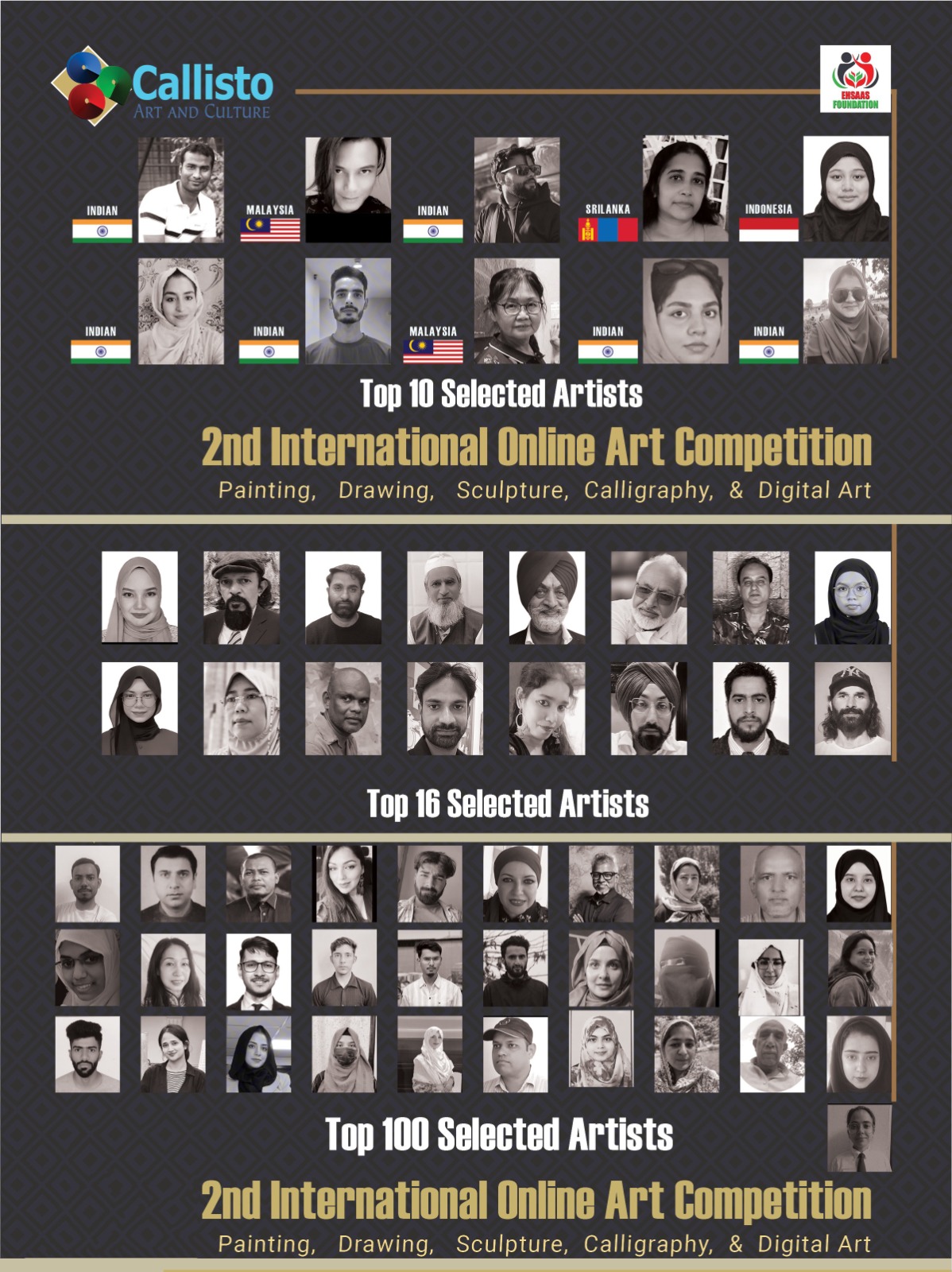 Ehsaas Foundation partners Callisto Art in online int’l competition